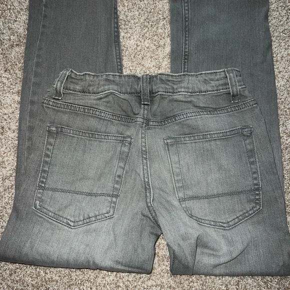 cat and jack boys size 10 distressed straigjt recto gray jeans like new - Picture 3 of 3